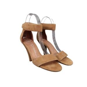 Jeffrey Campbell Shoes Womens 6 Heels Ankle Strap Fashion Leather Brown Foxtrot